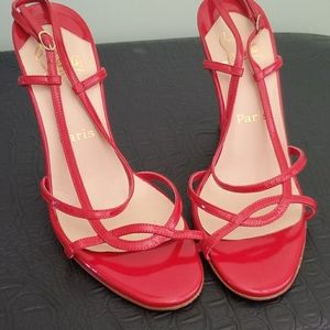 Red Open Toe Christian Louboutin